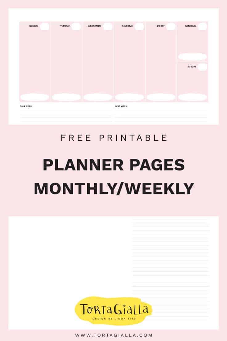 Grab these printable planner pages free instant downloads and create your own personal planner system because it's never too late to get organized! Download on tortagialla.com