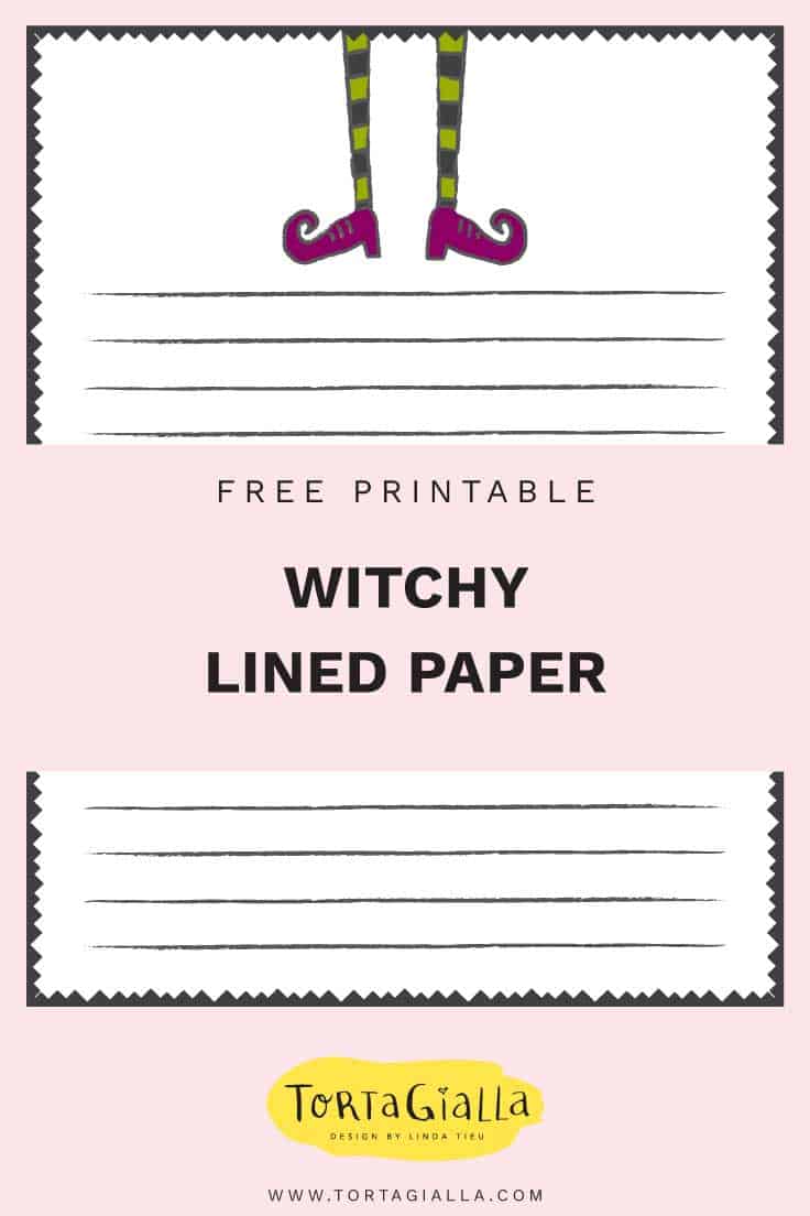 free printable witchy lined paper