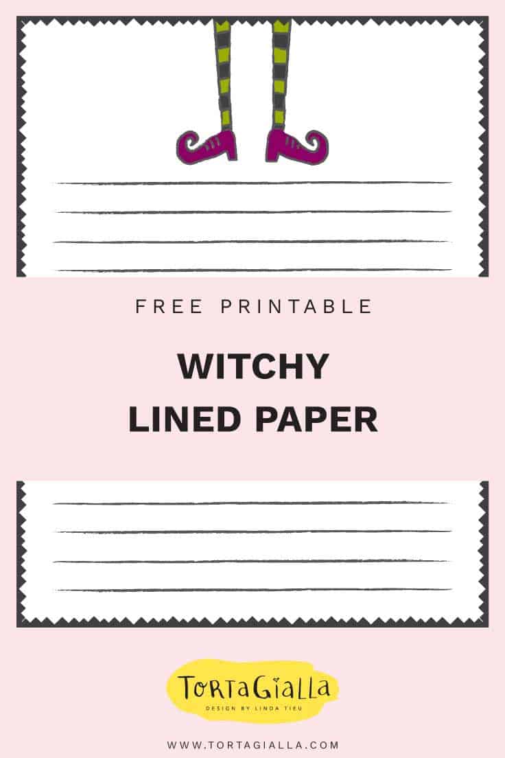 free printable witchy lined paper