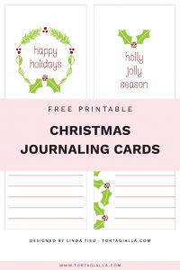 Free Printable Christmas Journaling Cards on tortagialla.com