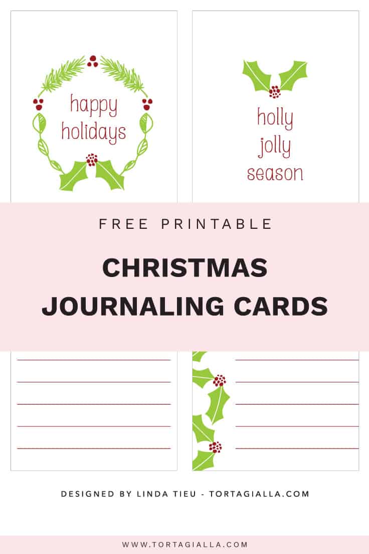 Free Printable Christmas Journaling Cards on tortagialla.com