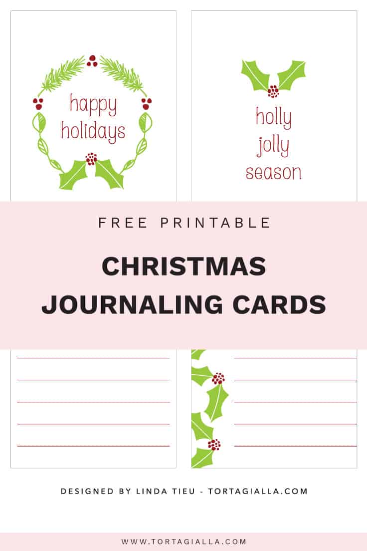 Christmas Journaling Cards Free Download Tortagialla