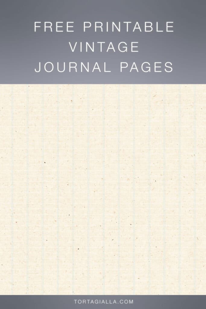 Free Printable Vintage Journal Pages - tortagialla