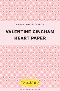 Valentine Gingham Hearts Paper Freebie - tortagialla