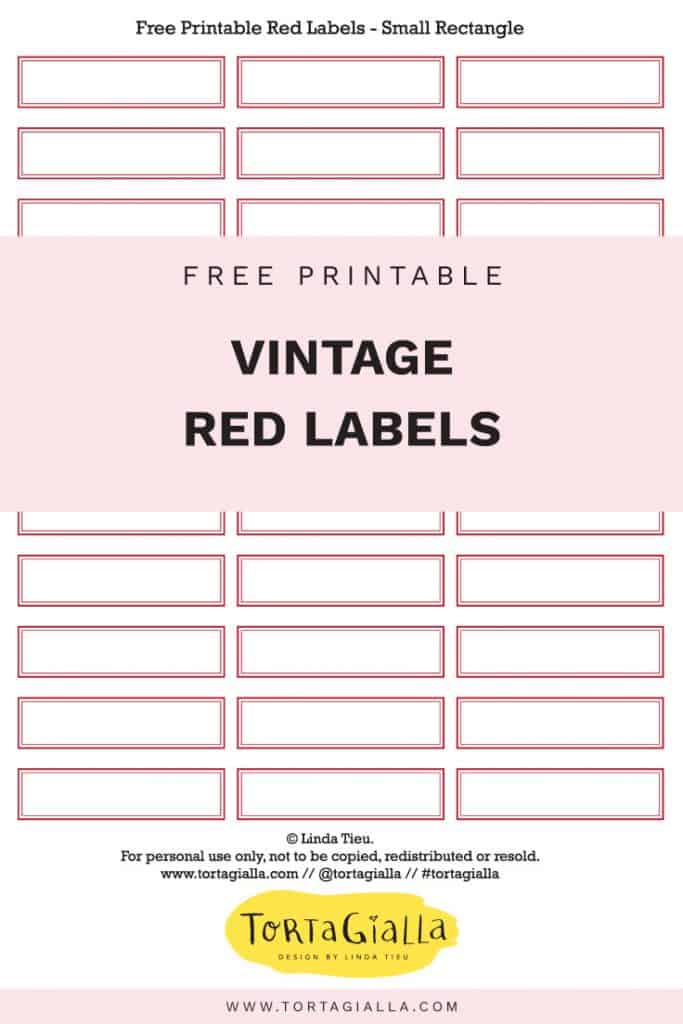 Free Printable Vintage Red Labels tortagialla