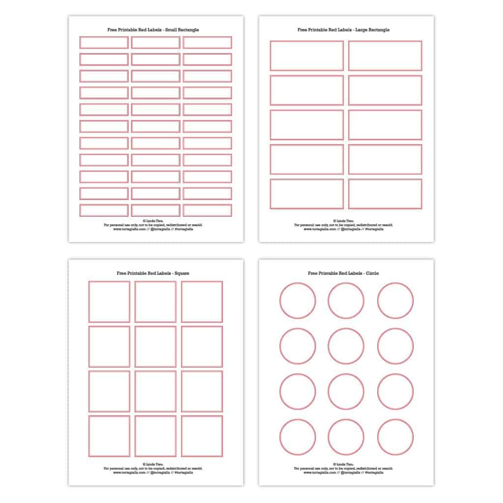 Free Printable Vintage Red Labels | tortagialla