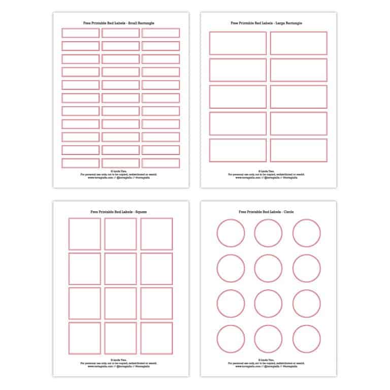 Free Printable Vintage Red Labels - tortagialla