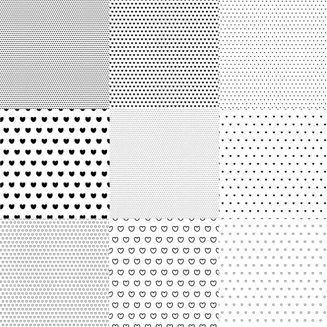 Free Printable Hearts B/W Paper Variations - tortagialla free-printable-hearts-b-w-paper-variations-tortagialla