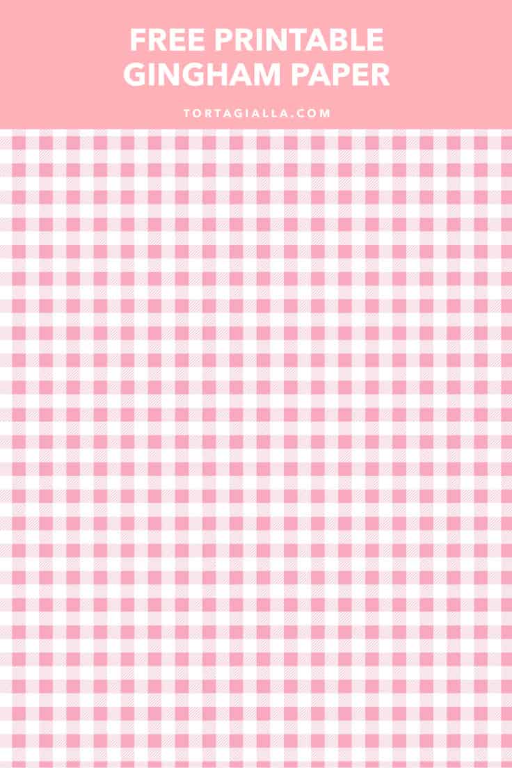 Free Printable Gingham Paper in Spring Colors - tortagialla