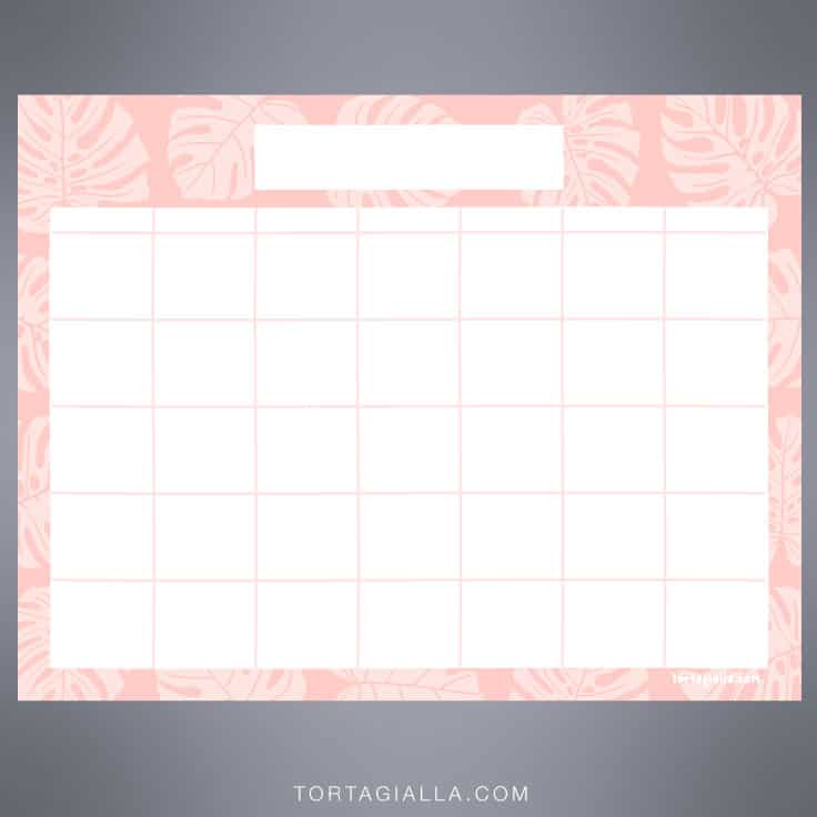 printable blank calendar its pretty and free tortagialla