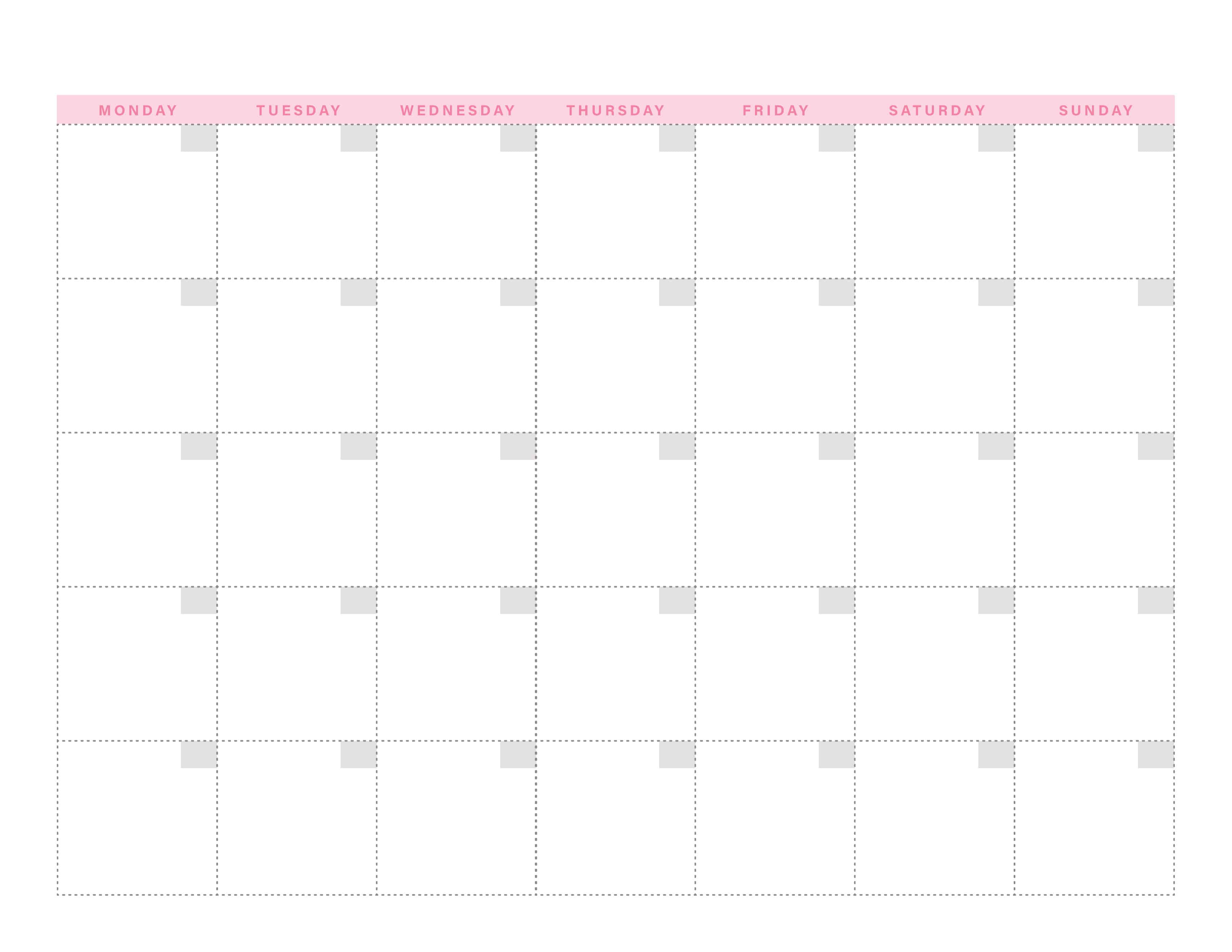 Printable Calendar Template Blank Ko fi Blank Printable Calendar 