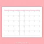 Printable Blank Calendar (it's pretty and FREE!) - tortagialla