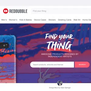 Redbubble review website screenshot