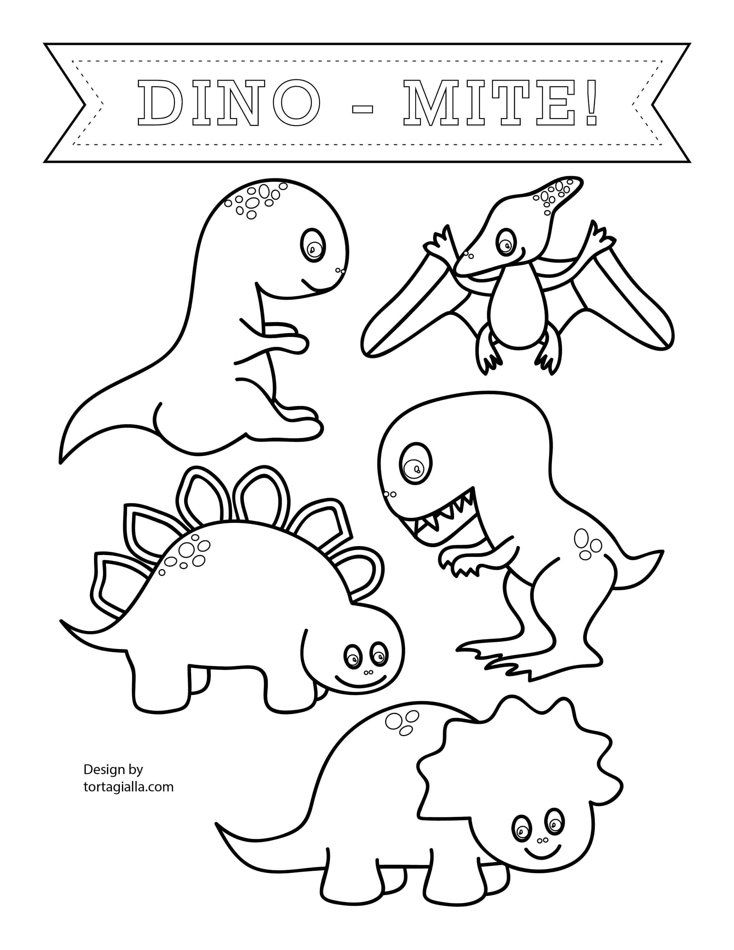 free dinosaur printable coloring pages