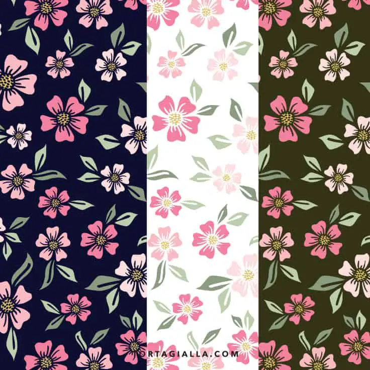 Floral printable papers on tortagialla.com