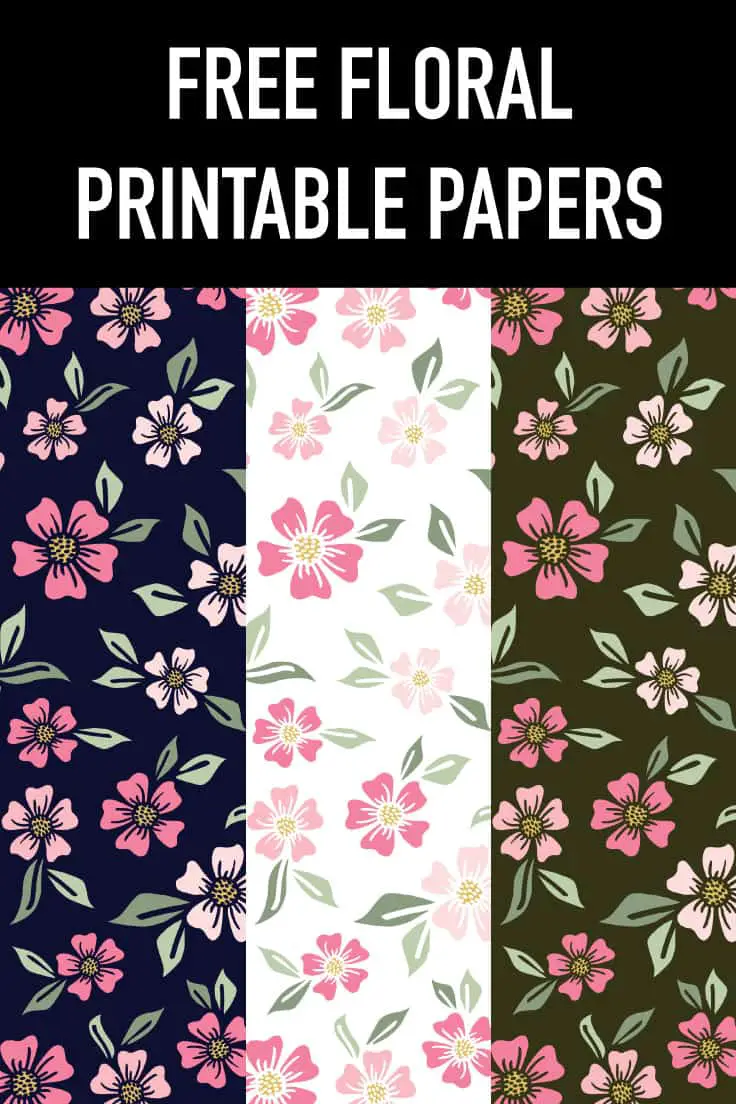 Check out these free floral printable papers for scrapbooking, art journaling and more papercrafting fun - a free digital download on the blog!