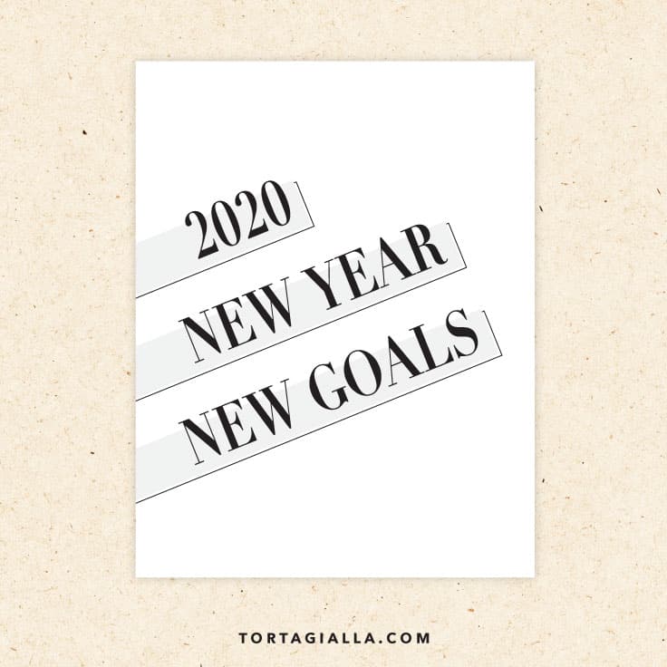 2020 new year new goals printable