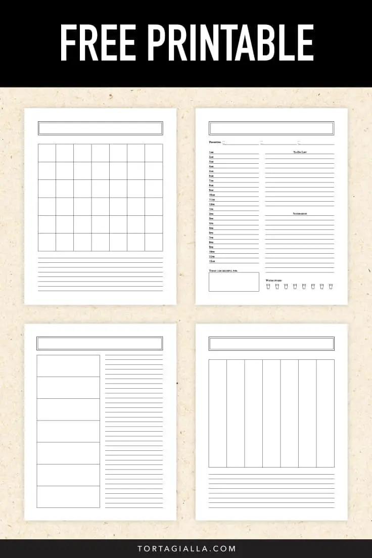 Free Planner Printables For Functional Planning Tortagialla