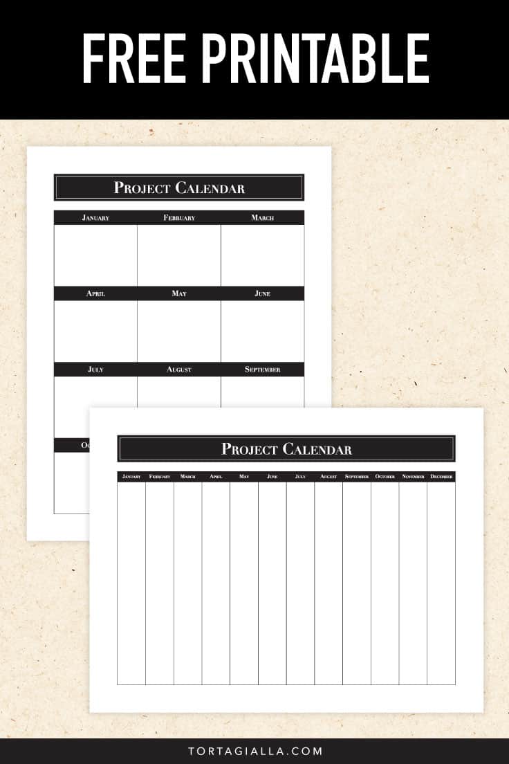 Use my project scheduling method to realistically plan your entire year on a FREE project calendar printable PDF download.