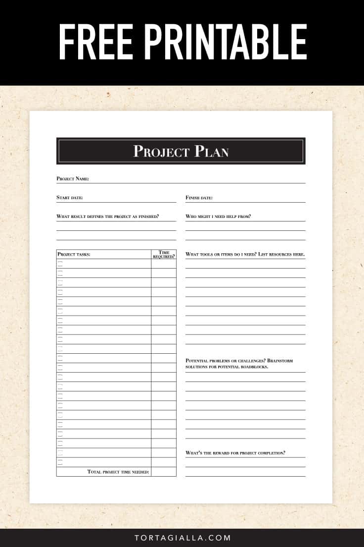 This project planning template will transform your dream into an action plan, so you can follow the steps forward toward success! 