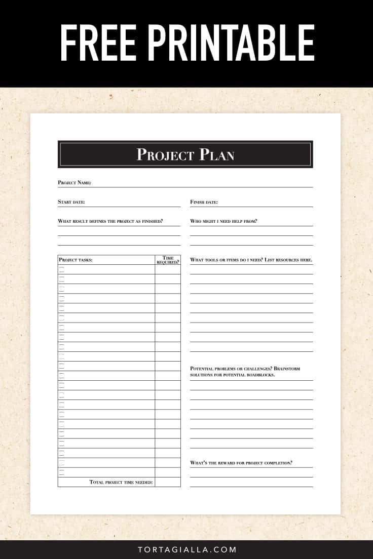 Calendars & Planners Project Plan Project Planner Worksheet Checklist