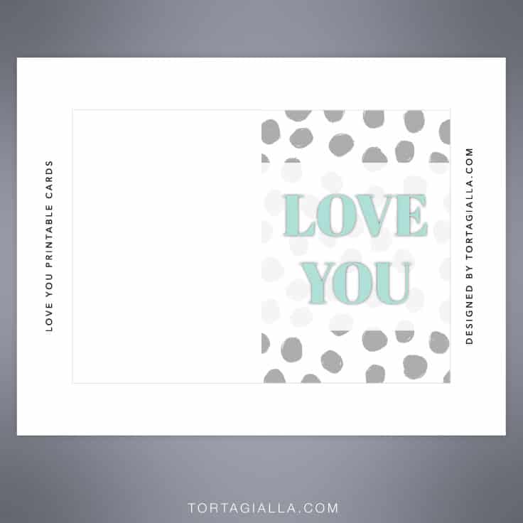 free download love you printable card design