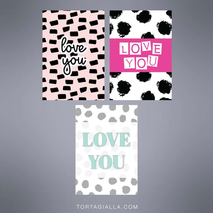 Download these free love you printable cards are chic and modern - free download on tortagialla.com