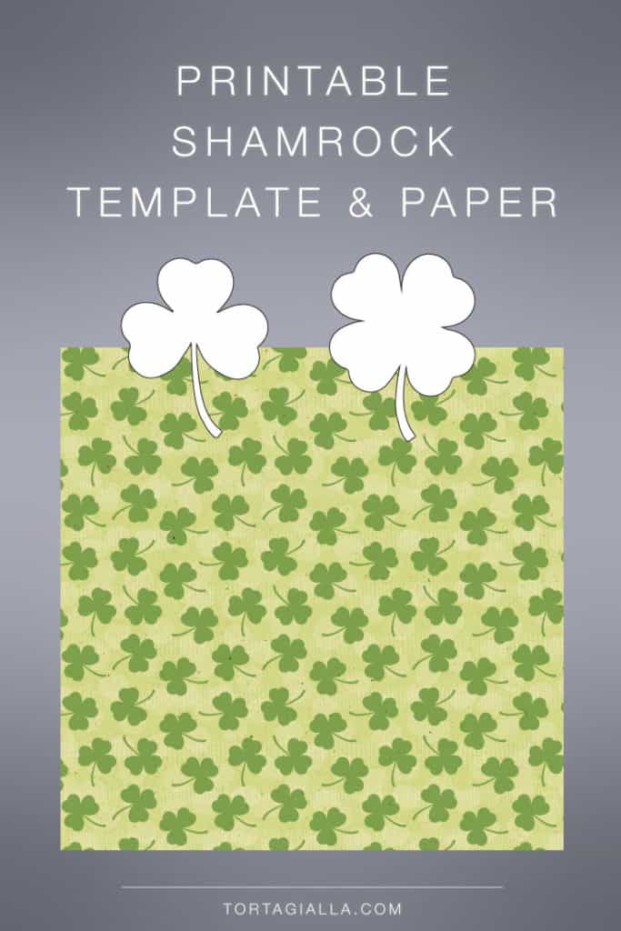 Printable Shamrock Template and Patterned Paper - 3 leaf and 4 leaf clover printable shapes