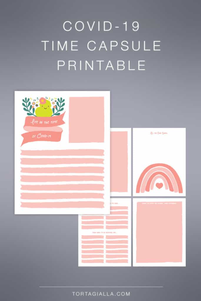 FREE download for Covid-19 Time Capsule Printable Pages