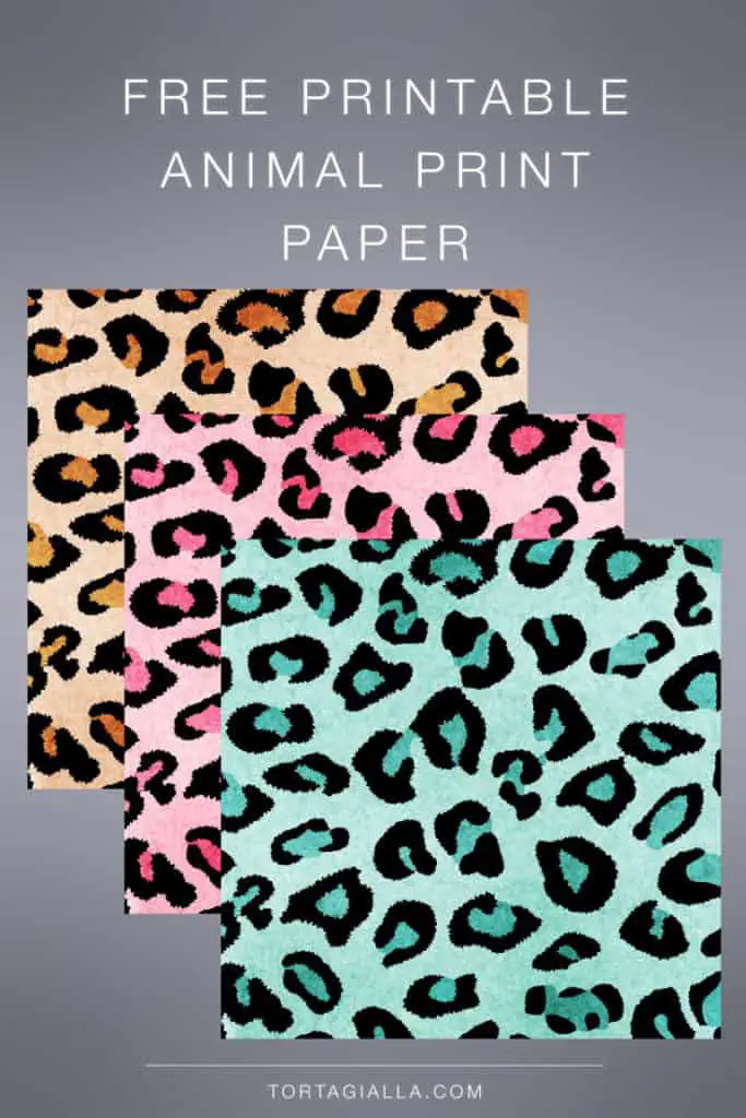 Download free printable animal print design papers for scrapbooking, art journaling and planner deco!