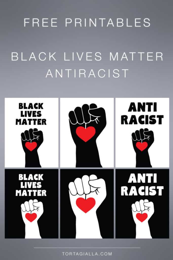 Printable Black Lives Matter and Anti Racist Poster Signs