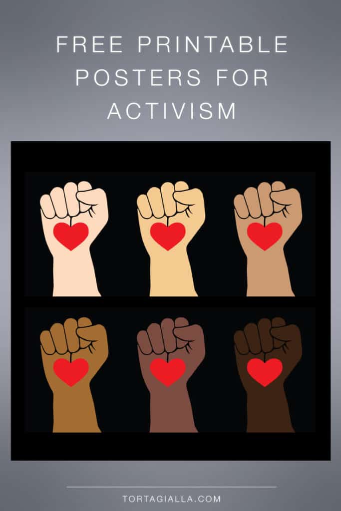 Freebie: Posters for Activism in multiple skintones