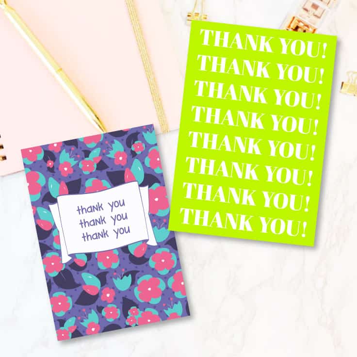 Free Thank You Card Printables