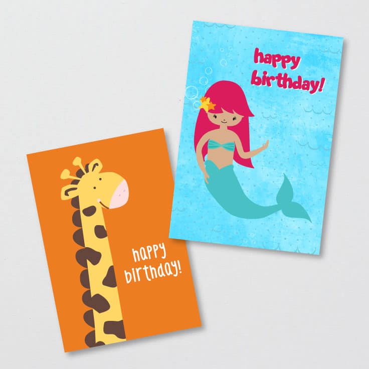 printable kids birthday cards