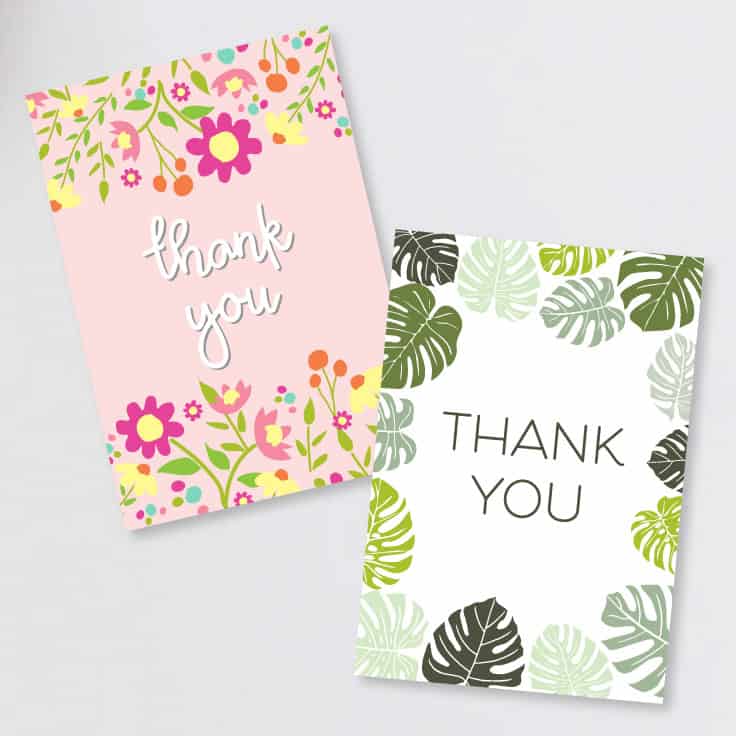 Free printable thank you cards Tortagialla