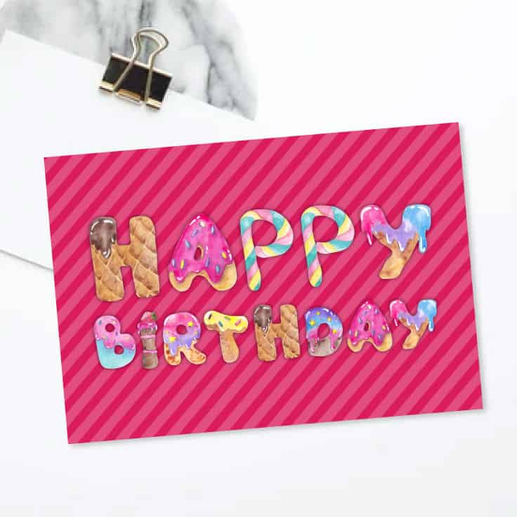 Free birthday card printable