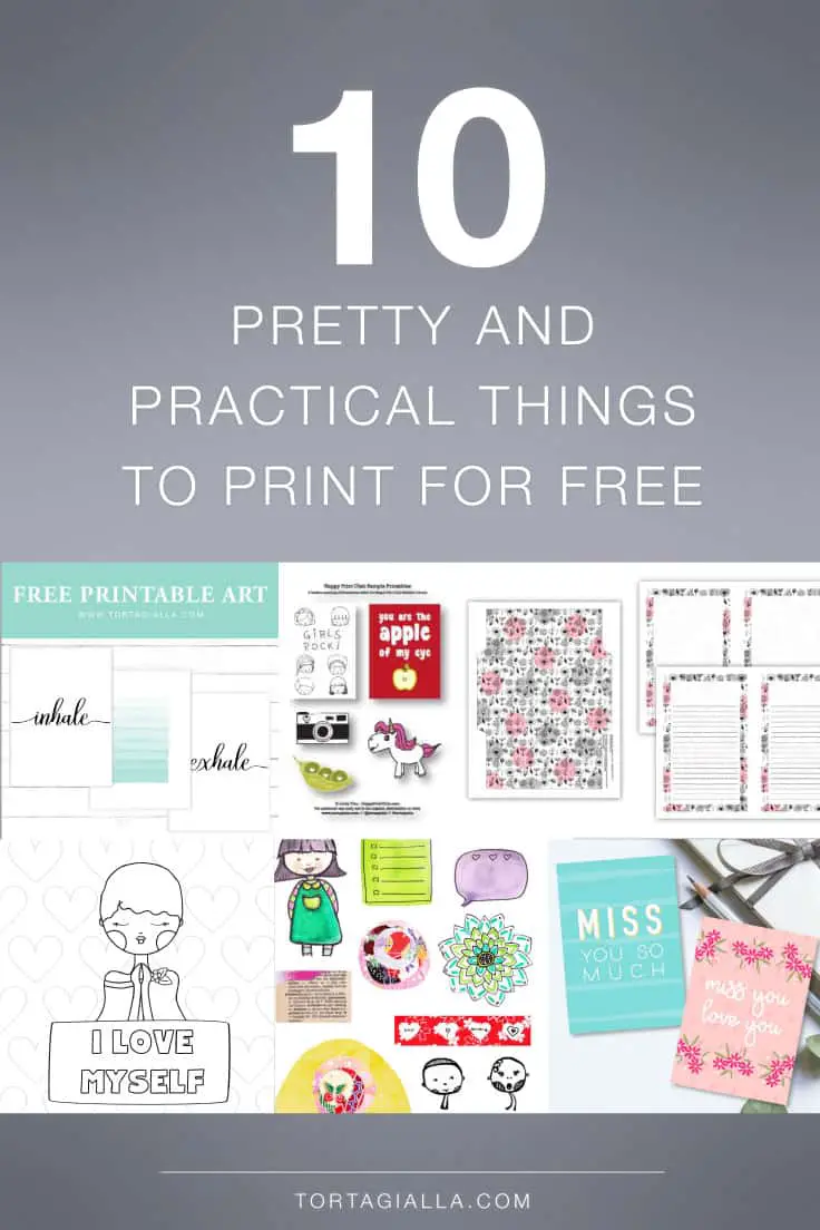 10 FREE PRINTABLE DOWNLOADS - a variety of free printables