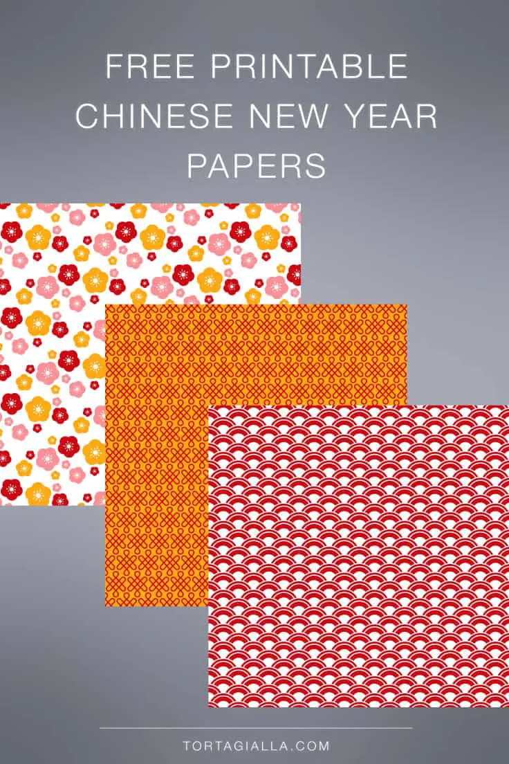 Use these free printable Chinese New Year themed papers for your next project!