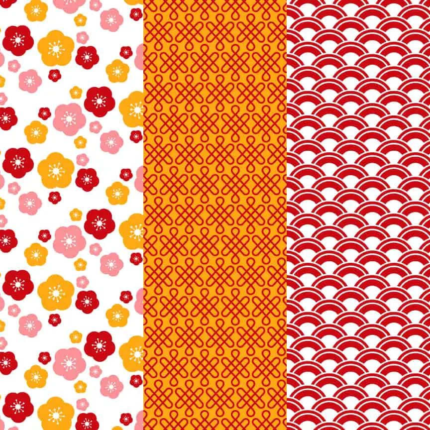 Chinese New Year style of pattern papers for free download.