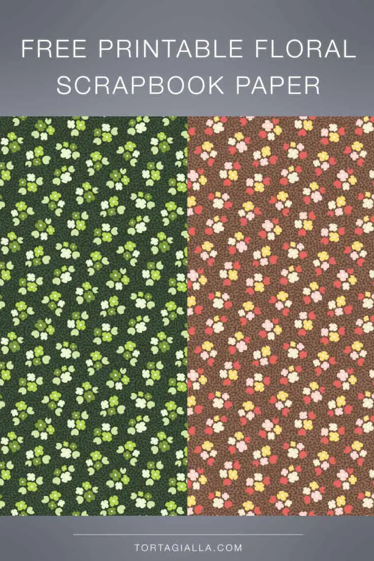 Download these free printable floral scrapbook paper designs for your next digital or hybrid papercrafting project.