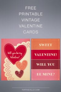 Download these free printable vintage valentine cards on tortagialla.com
