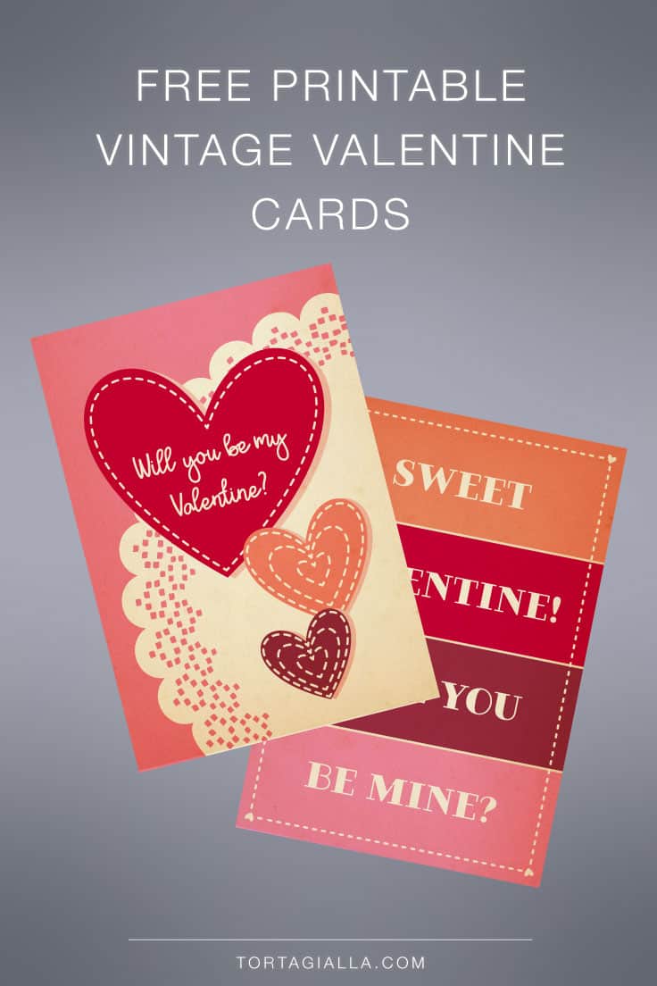 Free Printable Vintage Valentine Cards - tortagialla