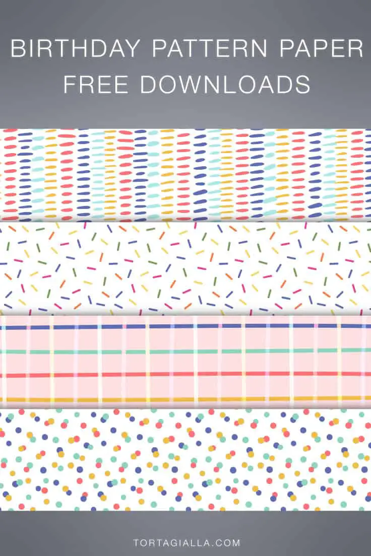 Looking for some freebie birthday pattern paper to print yourself? Download these digital papers for gift wrapping and papercrafting!