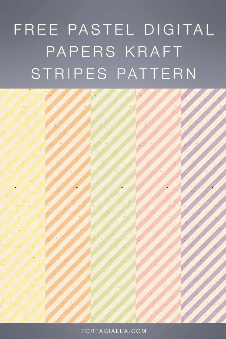 Download these Free Pastel Digital Papers in a pretty kraft texture and stripe pattern for all your paper crafting projects.