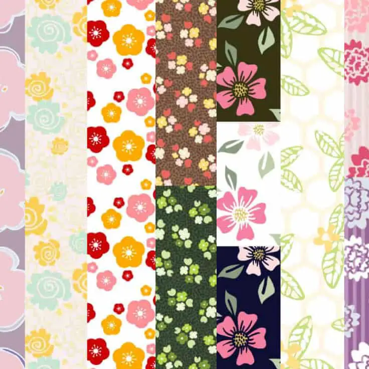 Download all these free printable floral pattern papers for papercrafting, journaling, planner decoration and more!