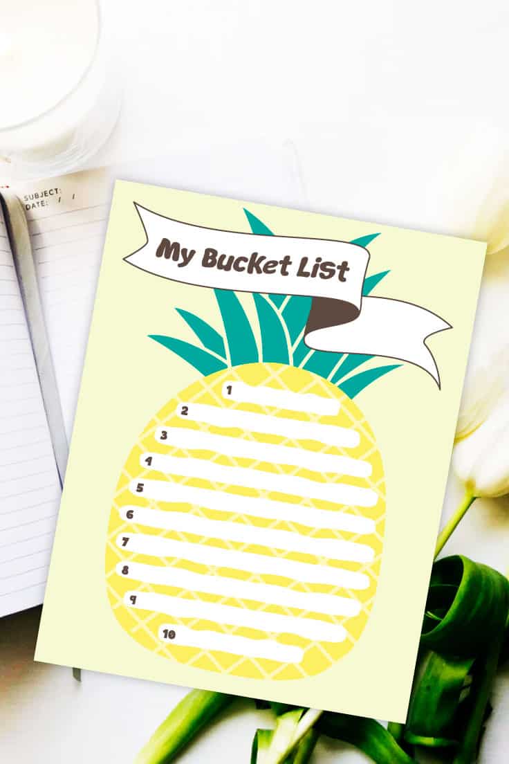 Free Printable Summer Bucket List