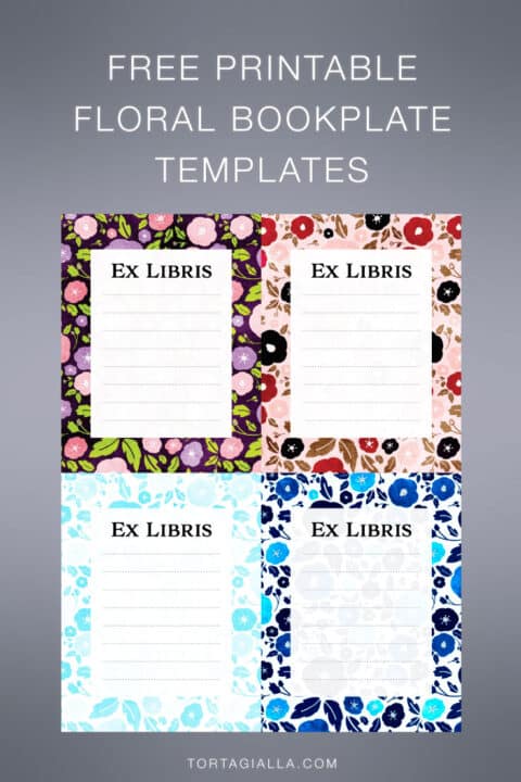 Free Printable Floral Bookplate Templates - tortagialla