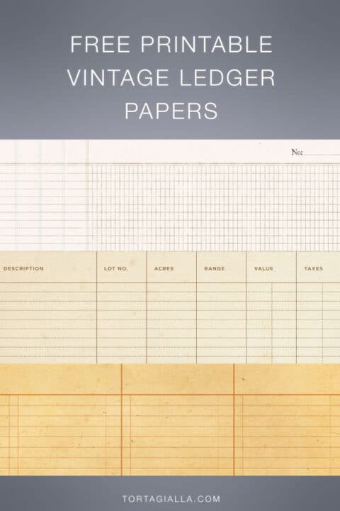 Free Printable Vintage Ledger Paper - tortagialla