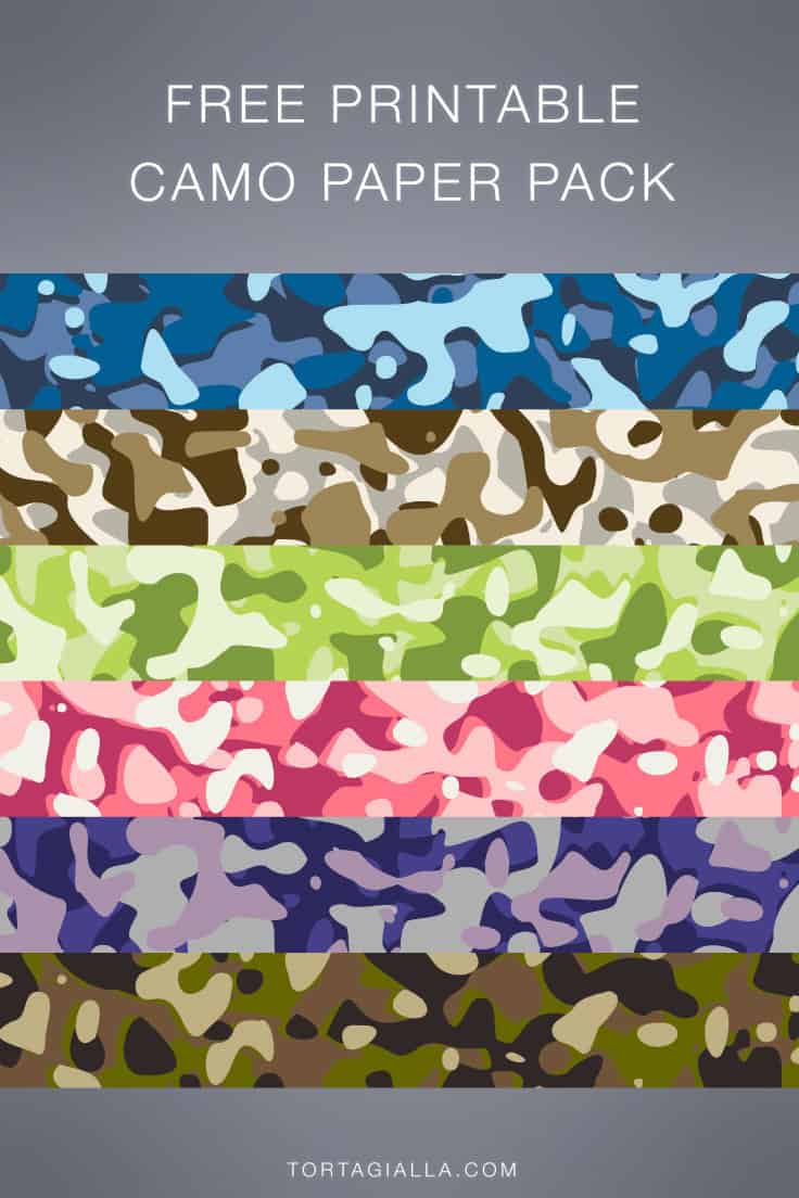 Looking for free printable camo paper designs? Check out this free pack for all your papercrafting projects!