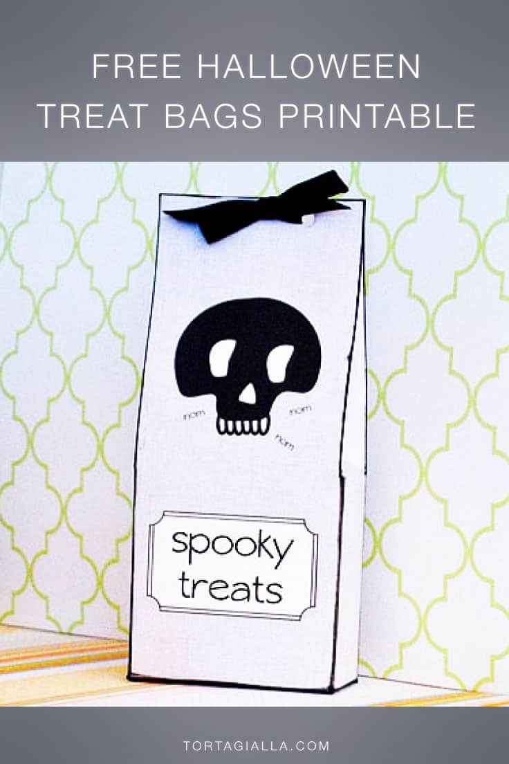 Download this free printable halloween treat bag template to make your own little gift package party favors!